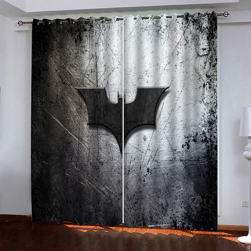 Superhero Batman Pattern Curtains Blackout Window Drapes (Online Order Only)