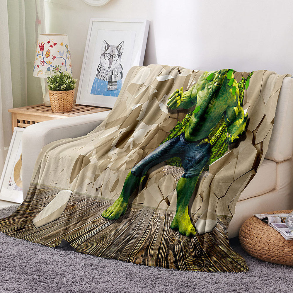 Superhero Hulk Blanket Flannel Throw Room Decoration (Online Order Only)