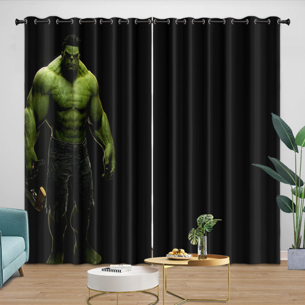 Superhero Hulk Curtains Blackout Kids Room Window Drapes (ONLINE ORDER ONLY)