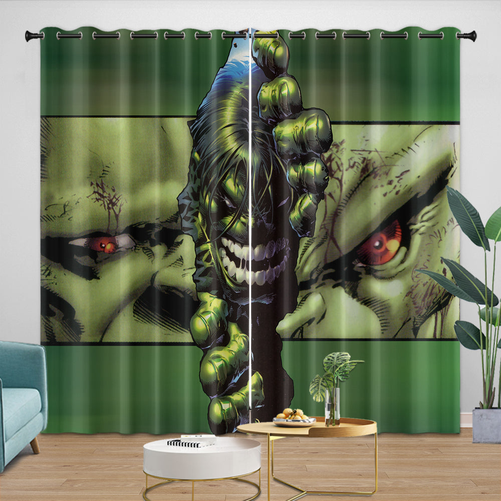 Superhero Hulk Curtains Blackout Kids Room Window Drapes (ONLINE ORDER ONLY)