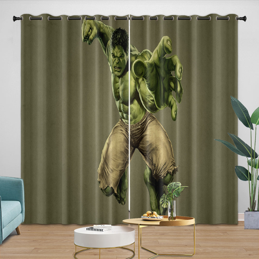 Superhero Hulk Curtains Blackout Kids Room Window Drapes (ONLINE ORDER ONLY)