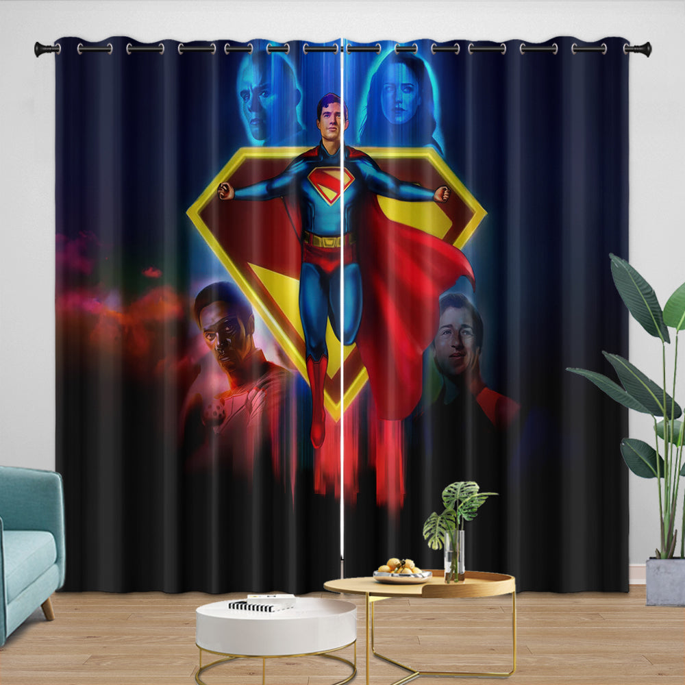 Superman 2025 Curtains Blackout Window Drapes Room Decoration (Online Order Only)