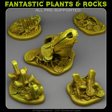 3D Printed Fantastic Plants and Rocks Swamp Monster Bones 28mm - 32mm D&D Wargaming (Online Only)
