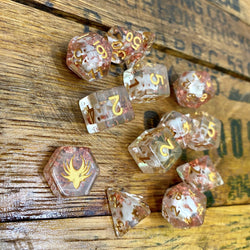Swashbuckler - 14 Piece DnD Dice Set | Acrylic RPG Gaming Dice (ONLINE ORDER ONLY)