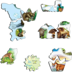 Sweden Map & Animals 71 Piece Tray Jigsaw Puzzle Larsen