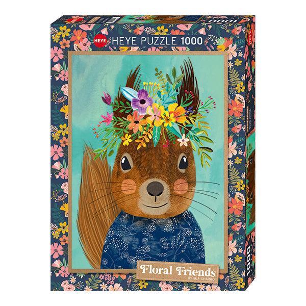 Sweet Squirrel Floral Friends 1000 Piece Jigsaw Puzzle Heye (ONLINE ORDER ONLY)