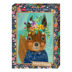 Sweet Squirrel Floral Friends 1000 Piece Jigsaw Puzzle Heye (ONLINE ORDER ONLY)