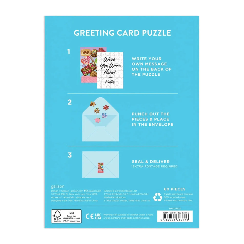 Sweets for the Sweet Greeting Card 60 Piece Jigsaw Puzzle Galison (ONLINE ORDER ONLY)