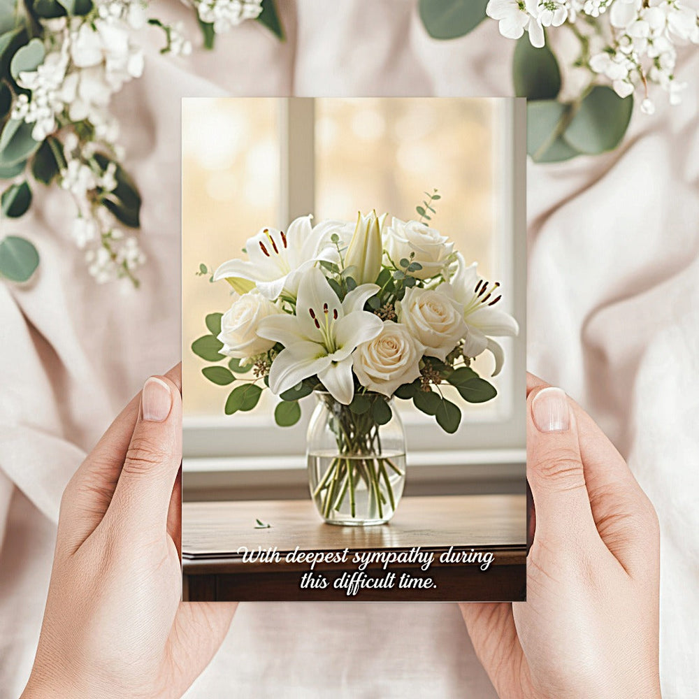 Sympathy with Flowers Card (ONLINE ORDER ONLY)