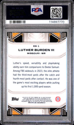Graded 2024 Topps Bowman Best University Luther Burden III #EG1 Elements of the Game Geometric Refractor Rookie RC Football Card PSA 10 Gem Mint (ONLINE ORDER ONLY)