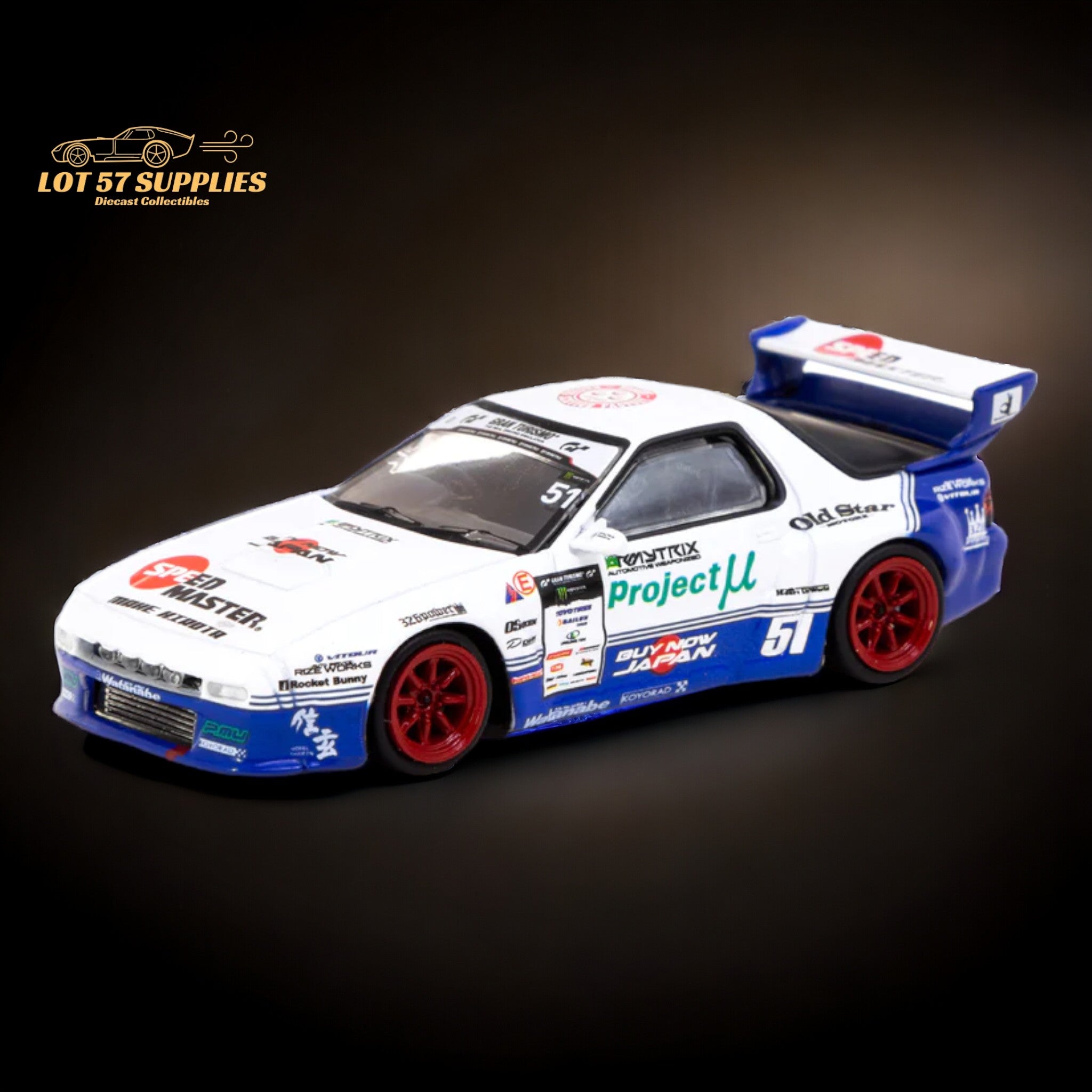 Tarmac Works Mazda RX-7 (FC3S) PANDEM in Drift Livery 1:64 (ONLINE ORDER ONLY)