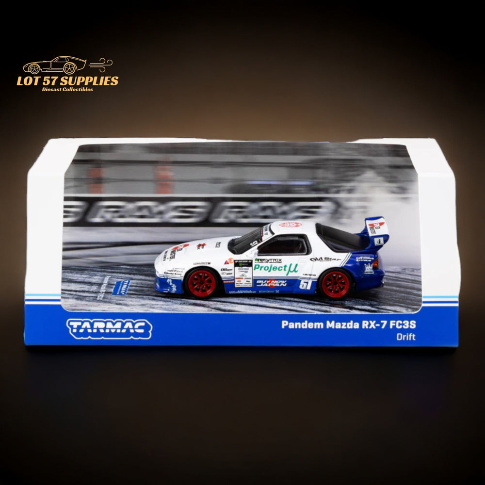 Tarmac Works Mazda RX-7 (FC3S) PANDEM in Drift Livery 1:64 (ONLINE ORDER ONLY)