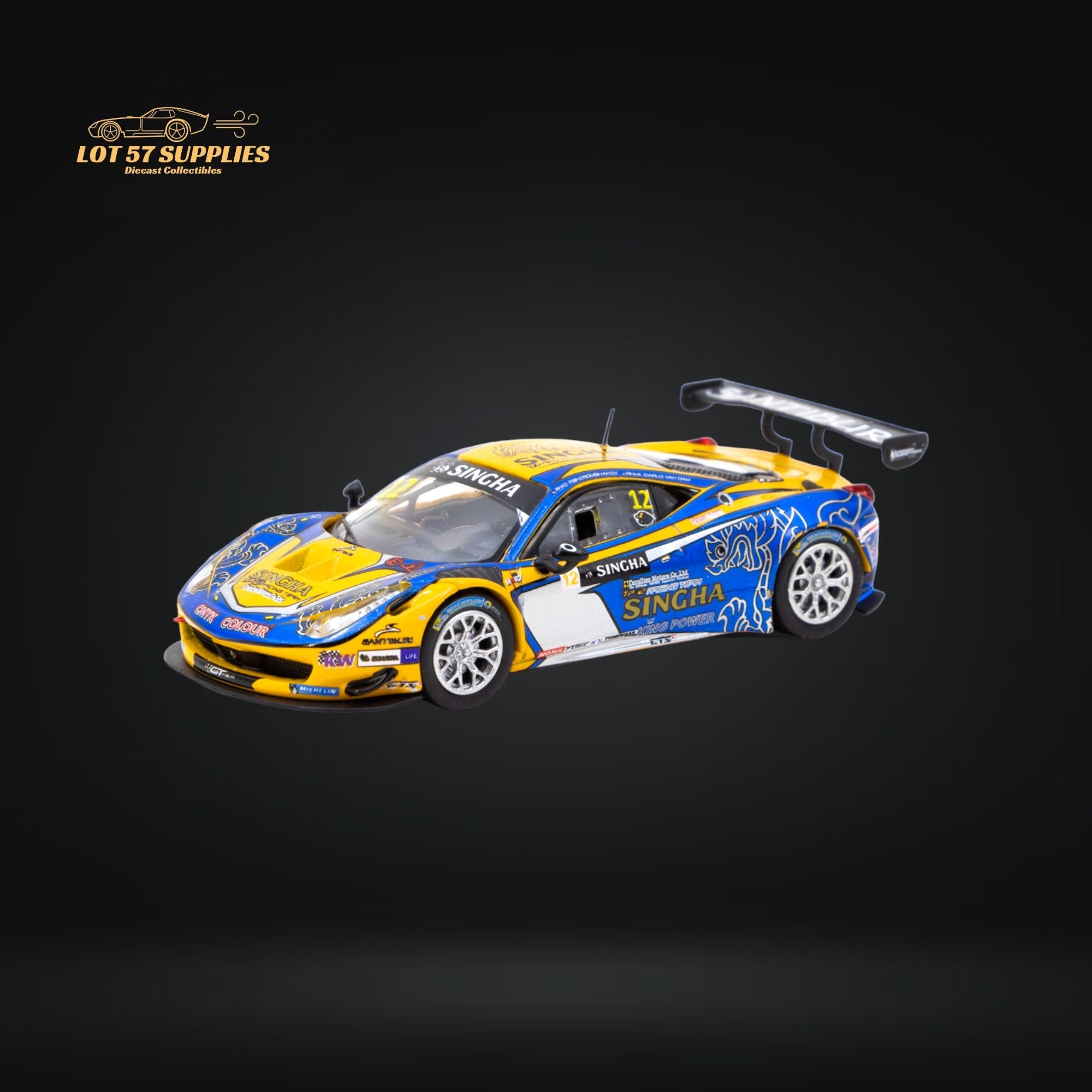 Tarmac Works Ferrari 458 Italia GT3 GT Asia 2016 T64-074-16GTA12 1:64 (ONLINE ORDER ONLY)