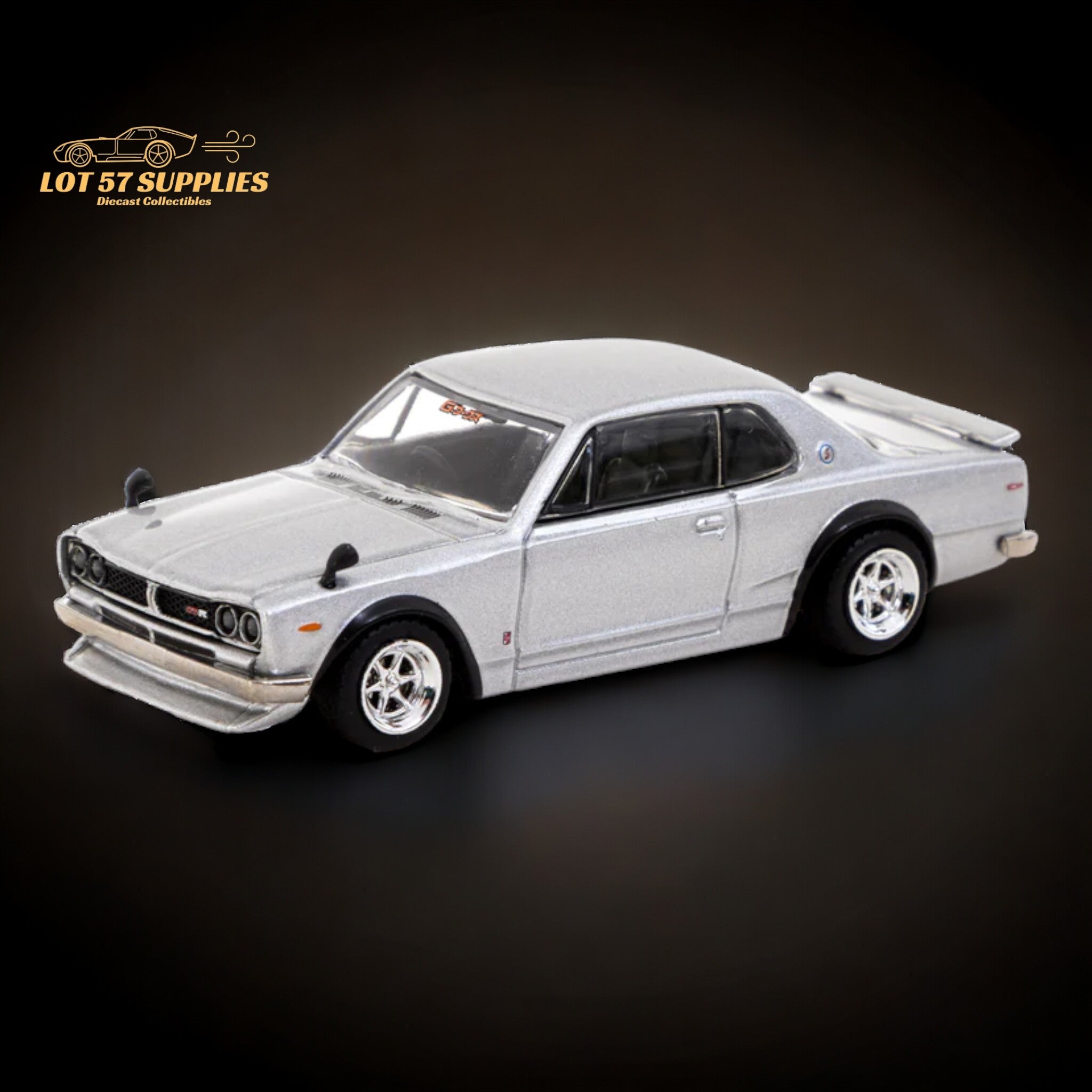 Tarmac Works Global64 Nissan Skyline 2000 GT-R in Silver T64G-043-SL 1:64 (ONLINE ORDER ONLY)