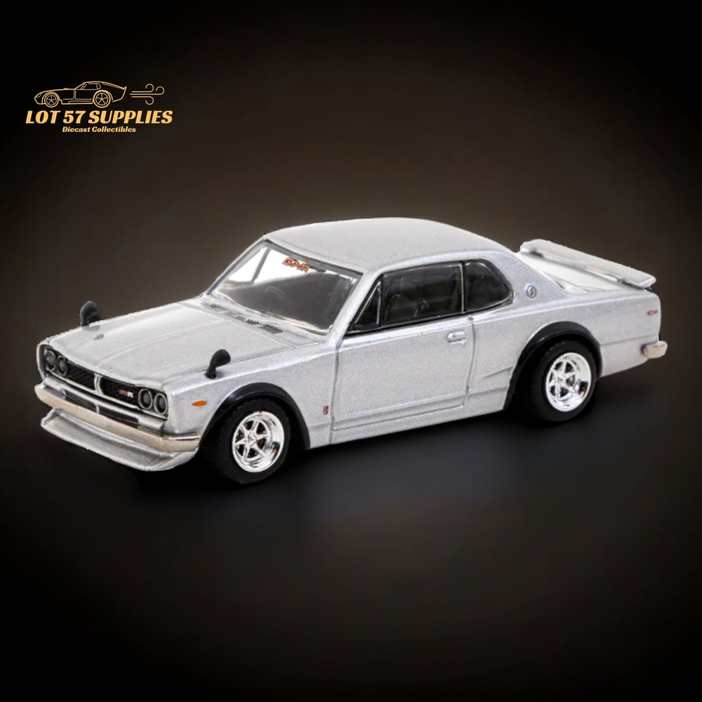 Tarmac Works Global64 Nissan Skyline 2000 GT-R in Silver T64G-043-SL 1:64 (ONLINE ORDER ONLY)