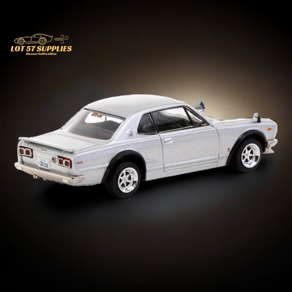 Tarmac Works Global64 Nissan Skyline 2000 GT-R in Silver T64G-043-SL 1:64 (ONLINE ORDER ONLY)