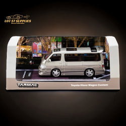 Tarmac Works Toyota Hiace Wagon Custom in Silver/Brown 1:64 (ONLINE ORDER ONLY)