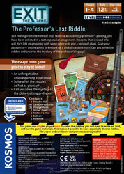 EXIT The Game - The Professor's Last Riddle - Board Game (Online Order Only)
