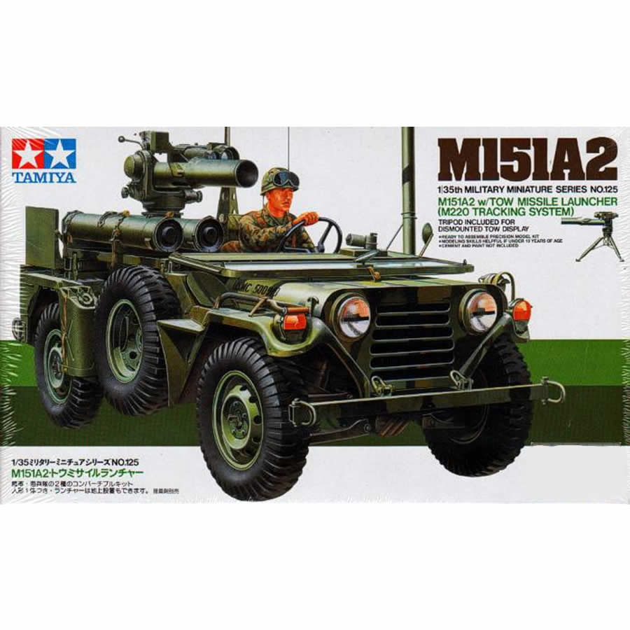 TAM35125 M151A2 Jeep with Tow Missile 1/35 Scale Plastic Model Kit Tamiya (ONLINE ORDER ONLY)