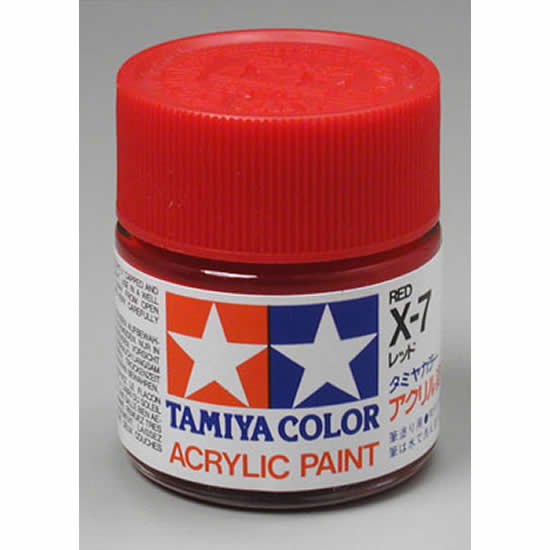 TAM81007 X7 Red Gloss Acrylic 23ml (3/4oz) Bottle Hobby Paint Tamiya (ONLINE ORDER ONLY)