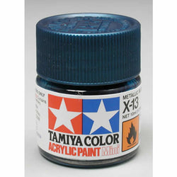TAM81013 X13 Metallic Blue Gloss Acrylic 23ml (3/4oz) Bottle Hobby Paint (ONLINE ORDER ONLY)