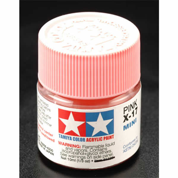 TAM81017 X17 Pink Gloss Acrylic 23ml (3/4oz) Bottle Hobby Paint Tamiya (ONLINE ORDER ONLY)