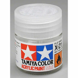 TAM81021 X21 Flat Base Acrylic 23ml (3/4oz) Bottle Hobby Paint Tamiya (ONLINE ORDER ONLY)
