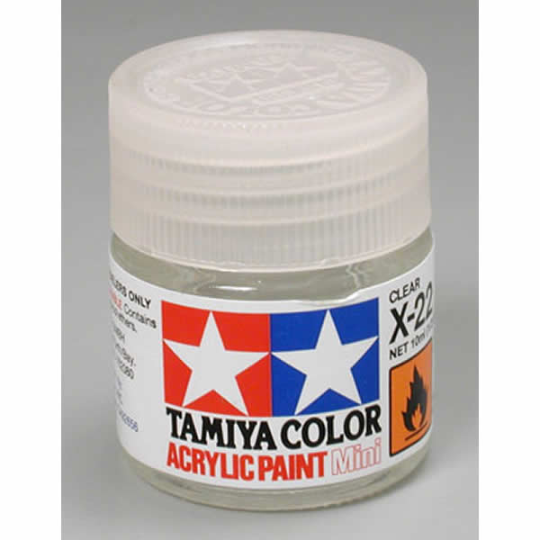 TAM81022 X-22 Clear Gloss Acrylic 23ml (3/4oz) Bottle Hobby Paint Tamiya (ONLINE ORDER ONLY)
