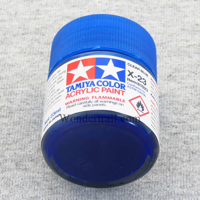 TAM81023 X23 Clear Blue Gloss Acrylic 23ml (3/4oz) Bottle Hobby Paint (ONLINE ORDER ONLY)