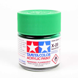 TAM81028 X28 Park Green Gloss Acrylic 23ml (3/4oz) Bottle Hobby Paint Tamiya (ONLINE ORDER ONLY)
