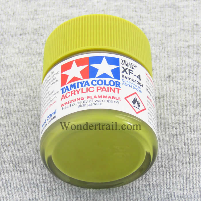TAM81304 XF4 Yellow Green Flat Acrylic 23ml (3/4oz) Bottle Hobby Paint (ONLINE ORDER ONLY)