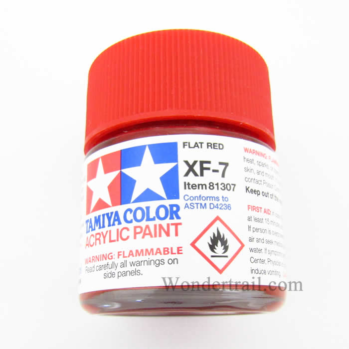 TAM81307 XF7 Red Flat Acrylic 23ml (3/4oz) Bottle Hobby Paint Tamiya (ONLINE ORDER ONLY)