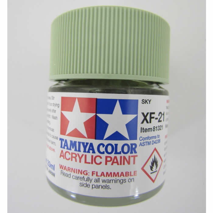 TAM81321 XF-21 Flat Sky Acrylic Paint 23ml Bottle Hobby Paint Tamiya (ONLINE ORDER ONLY)