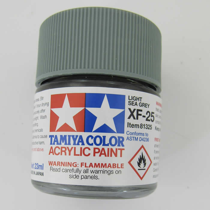 TAM81325 XF-25 Flat Light Sea Grey Acrylic Paint 23ml Bottle Hobby Paint Tamiya (ONLINE ORDER ONLY)