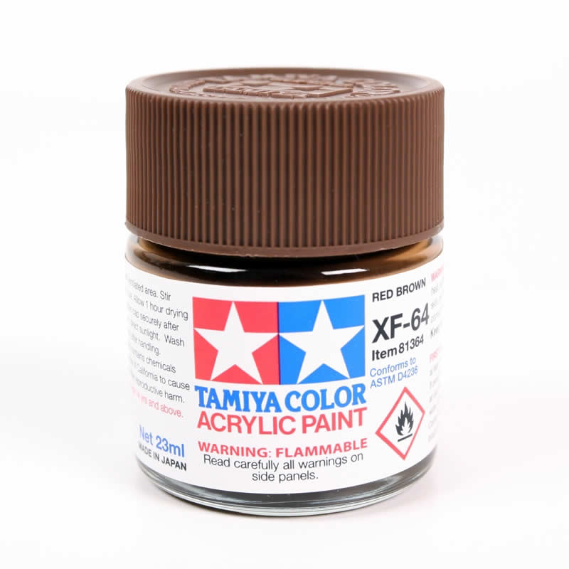 TAM81364 XF64 Red Brown Acrylic 23ml (3/4oz) Bottle Hobby Paint Tamiya (ONLINE ORDER ONLY)