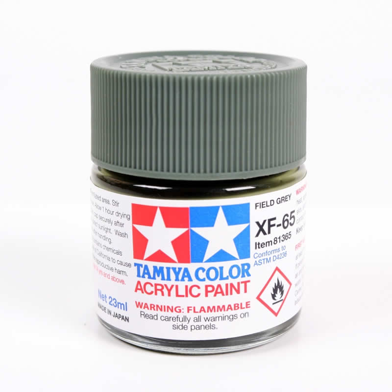 TAM81365 XF65 Field Grey Acrylic 23ml (3/4oz) Bottle Hobby Paint Tamiya (ONLINE ORDER ONLY)