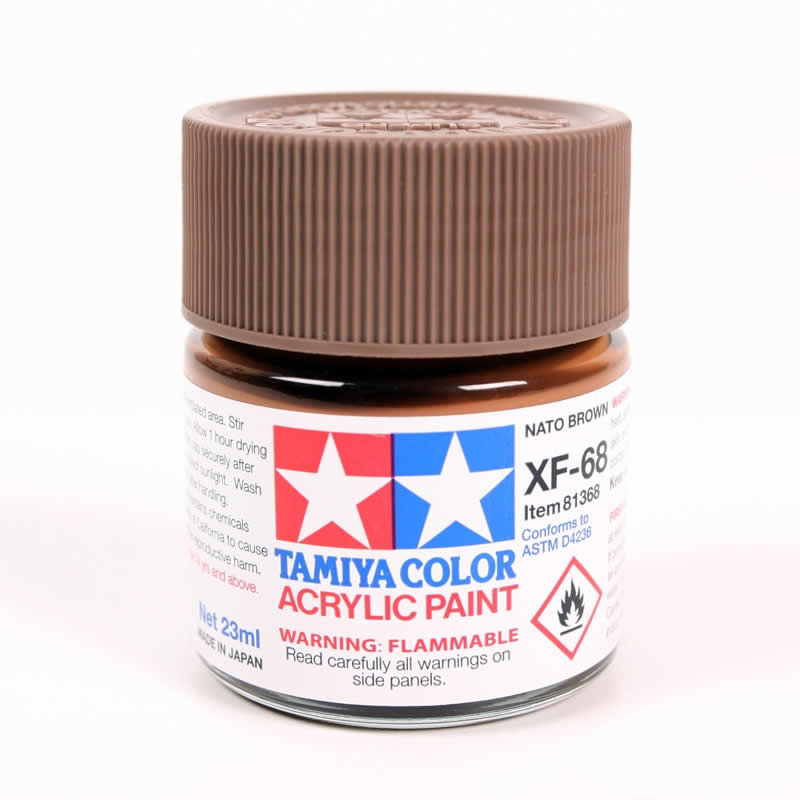 TAM81368 XF68 Nato Brown Acrylic 23ml (3/4oz) Bottle Hobby Paint Tamiya (ONLINE ORDER ONLY)