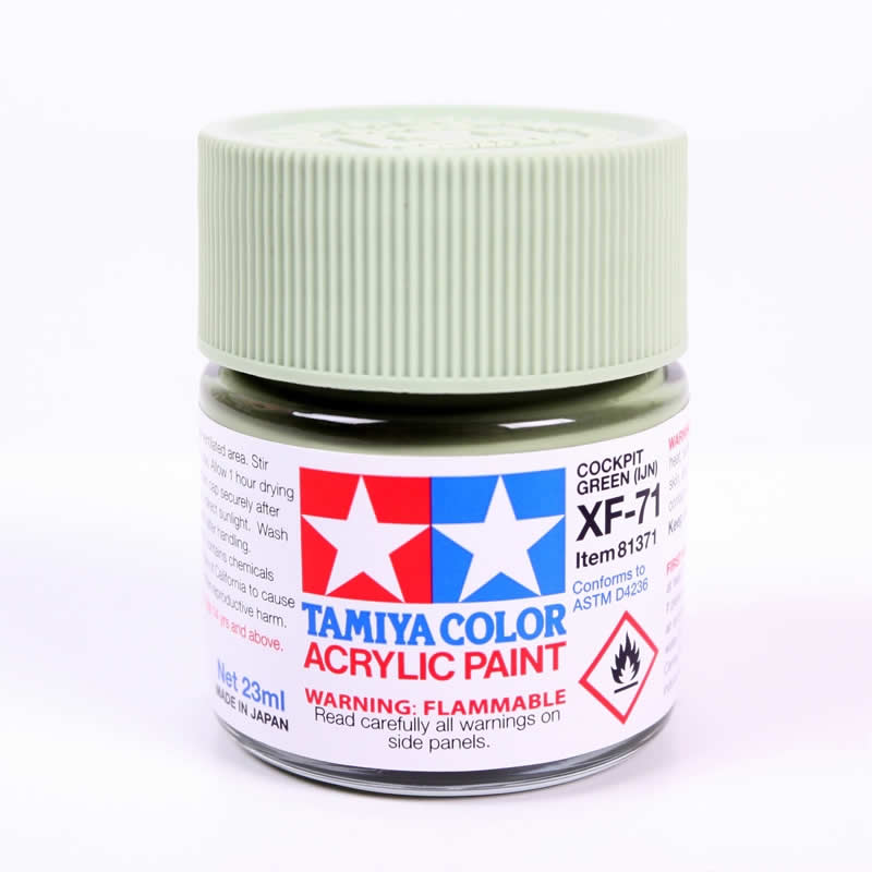 TAM81371 XF71 Cockpit Green Acrylic 23ml (3/4oz) Bottle Hobby Paint Tamiya (ONLINE ORDER ONLY)