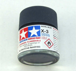 TAM81503 Mini X-3 Royal Blue Gloss Acrylic 10ml (1/3oz) Bottle Hobby Paint Tamiya (ONLINE ORDER ONLY)