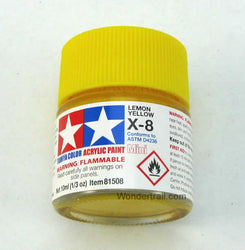 TAM81508 Mini X-8 Lemon Yellow Gloss Acrylic 10ml (1/3oz) Bottle Hobby Paint Tamiya (ONLINE ORDER ONLY)