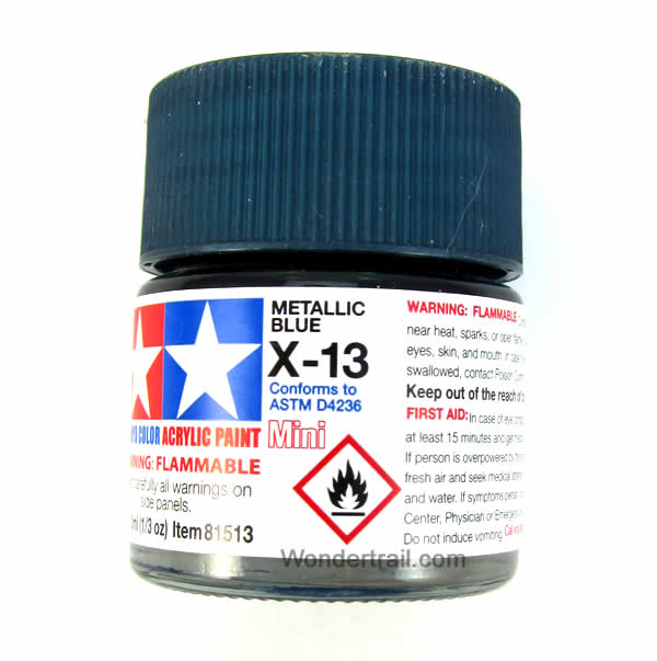 TAM81513PT Mini X-13 Metallic Blue Gloss Acrylic 10ml (1/3oz) Bottle Hobby Paint Tamiya (ONLINE ORDER ONLY)