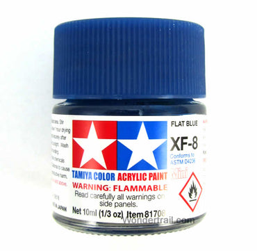 TAM81708 Mini XF-8 Flat Blue Acrylic 10ml (1/3oz) Bottle Hobby Paint Tamiya (ONLINE ORDER ONLY)