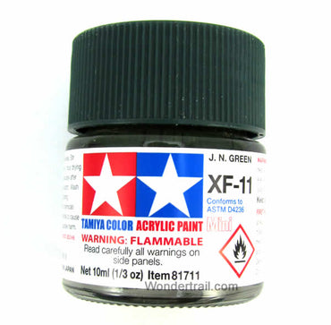 TAM81711 Mini XF-11 Flat Japanese Navy Green Acrylic 10ml (1/3oz) Bottle Hobby Paint Tamiya (ONLINE ORDER ONLY)