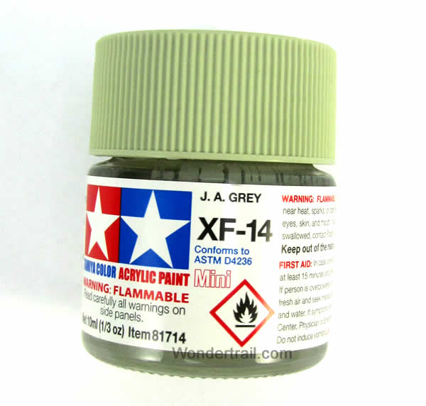 TAM81714 Mini XF-14 Flat Japanese Airforce Gray Acrylic 10ml (1/3oz) Bottle Hobby Paint Tamiya (ONLINE ORDER ONLY)