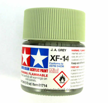 TAM81714 Mini XF-14 Flat Japanese Airforce Gray Acrylic 10ml (1/3oz) Bottle Hobby Paint Tamiya (ONLINE ORDER ONLY)