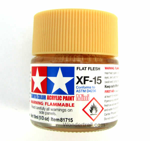 TAM81715 Mini XF-15 Flat Flesh Acrylic 10ml (1/3oz) Bottle Hobby Paint Tamiya (ONLINE ORDER ONLY)