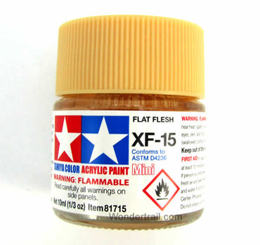 TAM81715 Mini XF-15 Flat Flesh Acrylic 10ml (1/3oz) Bottle Hobby Paint Tamiya (ONLINE ORDER ONLY)