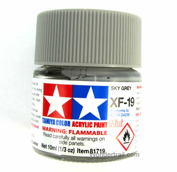 TAM81719 Mini XF-19 Flat Sky Gray Acrylic 10ml (1/3oz) Bottle Hobby Paint Tamiya (ONLINE ORDER ONLY)
