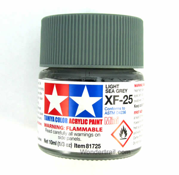 TAM81725PT Mini XF-25 Flat Light Sea Grey Acrylic 10ml (1/3oz) Bottle Hobby Paint Tamiya (ONLINE ORDER ONLY)
