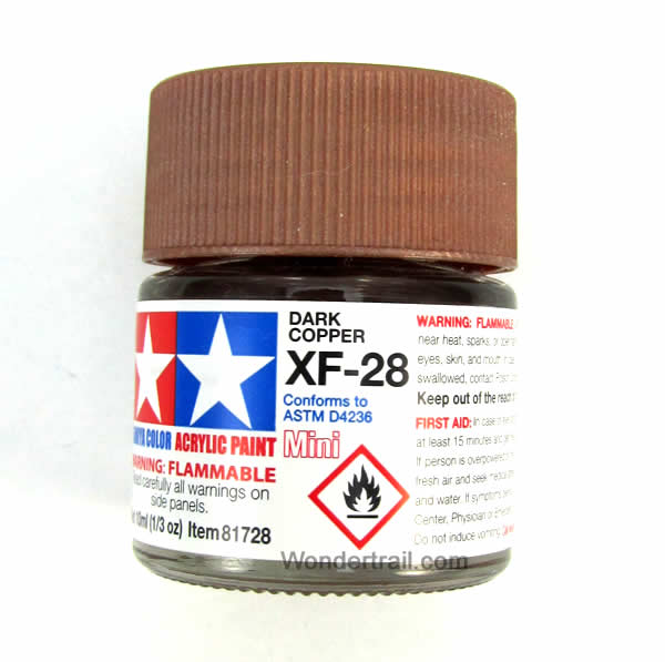 TAM81728PT Mini XF-28 Dark Copper Acrylic 10ml (1/3oz) Bottle Hobby Paint Tamiya (ONLINE ORDER ONLY)